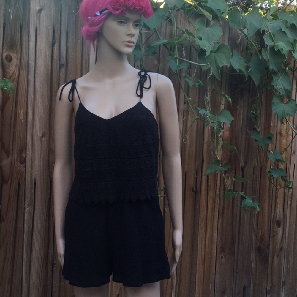 Top shop black Romper.